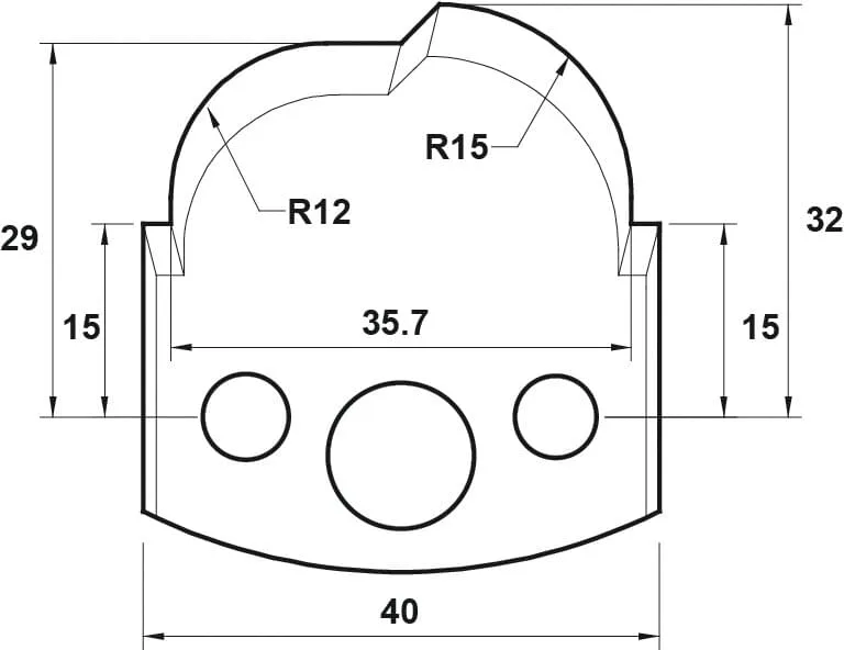 SP Profilmesser, 40mm, Nr. 115