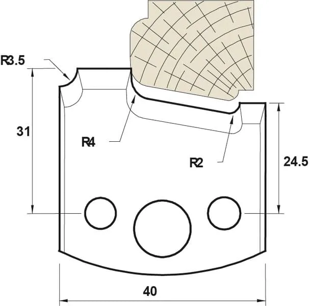 SP Profilmesser, 40mm, Nr. 130
