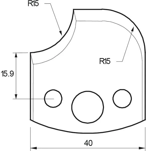 SP Profilmesser, 40mm, Nr. 177