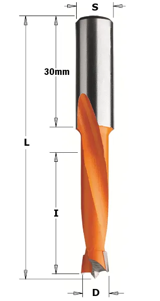 HW Dübelbohrer, D=11.1mm, NL=35mm, GL=70mm, S=10x30mm, L