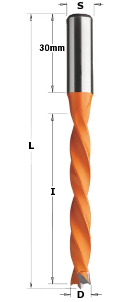 HW Dübelbohrer, D=6mm, NL=65mm, GL=105mm, S=10x30mm, L
