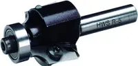 WPL Abrundfräser R5, Z2, mit Kugellager, D=25.7mm, NL=19.5mm, GL=73mm, S=8mm, R