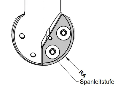 HW Profilmesser R50 zu WPL Kugelschaftfräser (C830), 40x19x2mm
