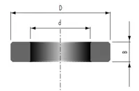 Zwischenring, D=50mm, d=30mm, B=20mm