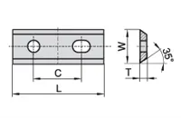 HW Wendeplatte 2-schneidig, 35°, 120x13x2.2mm, KCR08