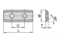 HW Wendeplatte 2-schneidig, 35°, 30x12x1.5mm, BO KCR08
