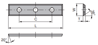 HW Wendeplatte 4-schneidig, 35° 50x12x1.7mm, KCR08