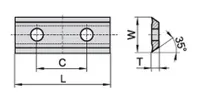 HW Wendeplatte 4-schneidig, 35°, 28.5x12x1.5mm, CB KCR08