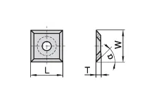HW Vorschneider 4-schneidig, 35°, 10.5x10.5x1.5mm, CTOPP10