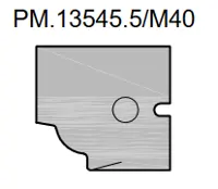 HW Profilmesser "Gegenschneide" Profil 2 oben zu Abplattfräser (C191)