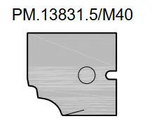 HW Profilmesser "Gegenschneide" Profil 1 oben zu Abplattfräser (C191)