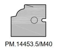 HW Profilmesser "Gegenschneide" Profil 2 unten zu Abplattfräser (C191)