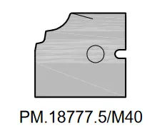 HW Profilmesser "Gegenschneide" Profil 1 unten zu Abplattfräser (C191)