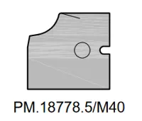 HW Profilmesser "Gegenschneide" Profil 3 unten zu Abplattfräser (C191)