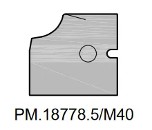 HW Profilmesser "Gegenschneide" Profil 3 unten zu Abplattfräser (C191)