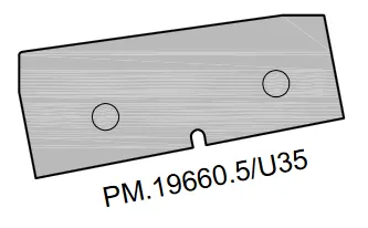 HW Profilmesser "Fase 8°" unten zu Abplattfräser (C191)