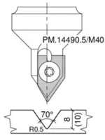 HW Profilmesser zu WPL Ziernutoberfräser CNC (C230)