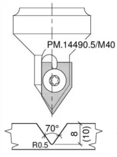 HW Profilmesser zu WPL Ziernutoberfräser CNC (C230)