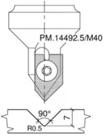 HW Profilmesser zu WPL Ziernutoberfräser CNC (C230)