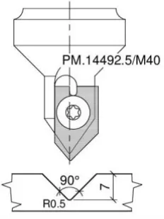 HW Profilmesser zu WPL Ziernutoberfräser CNC (C230)