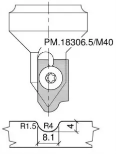 HW Profilmesser zu WPL Ziernutoberfräser CNC (C230)