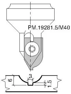 HW Profilmesser zu WPL Ziernutoberfräser CNC (C230)