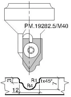 HW Profilmesser zu WPL Ziernutoberfräser CNC (C230)
