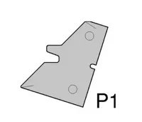 HW Profilmesser 45°, P1 (MDF bzw. Spanplatten) zu WPL Gehrungsverleimfräser (C125), 40x30x2mm
