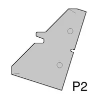HW Profilmesser 45°, P2 (MDF bzw. Spanplatten) zu WPL Gehrungsverleimfräser (C125), 60x40x2mm