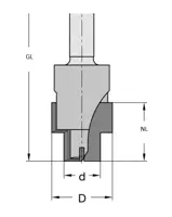 HW Stufenfräser Z2, D=12.3/20.3mm, NL=9.5/19.5mm, GL=62mm, S=8mm, R