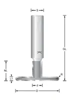HW T-Nutfräser mit Radius Z2, D=40.8mm, NL=4mm, GL=70mm, S=12mm, R