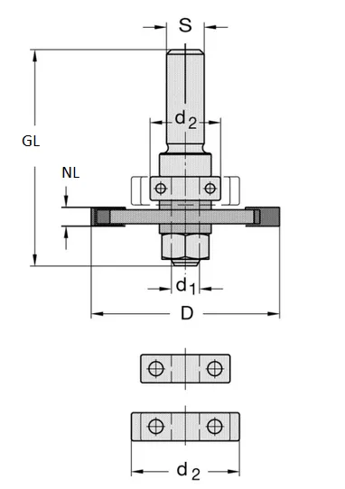 HW Lamellofräsersatz, D=40mm, B=4mm, GL=46mm, S=8mm