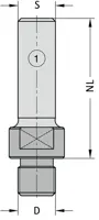 Reduktion, D=M10, NL=45mm, S=10mm