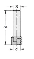 Wechselschaft, GL=40mm, S=8mm