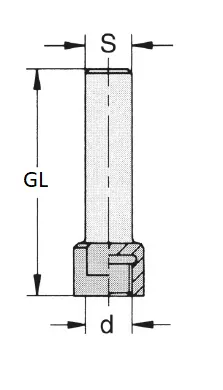 Wechselschaft, GL=40mm, S=8mm
