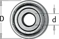 Anlauflager, D=14.0mm, d=6.35mm