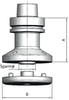 Sägeblattaufnahme d=30mm, D=90mm, A=50mm, HSK-F 63