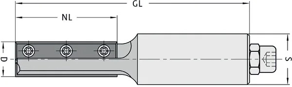 WPL Schaftfräser Z2, D=18mm, NL=50mm, GL=115mm, S=20mm