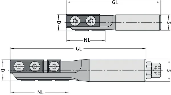 WPL Schaftfräser Z2, D=16mm, NL=34mm, GL=85mm, S=14mm