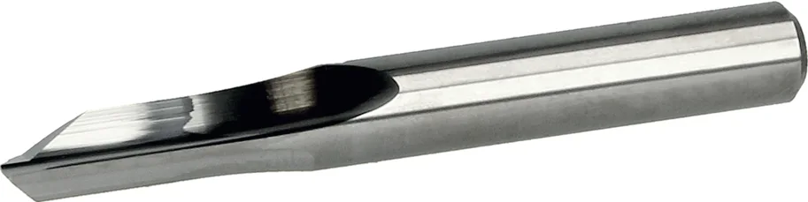 VHM Schlichtfräser für dünne Kunststoffe Z1, lang, D=2mm, NL=10mm, GL=80mm, S=6mm, RL