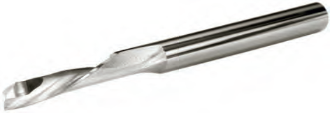 VHM Schlichtfräser für dünne Kunststoffe Z1, spiralisiert, kurz, D=5.5mm, NL=14mm, GL=58mm, S=6mm, RL