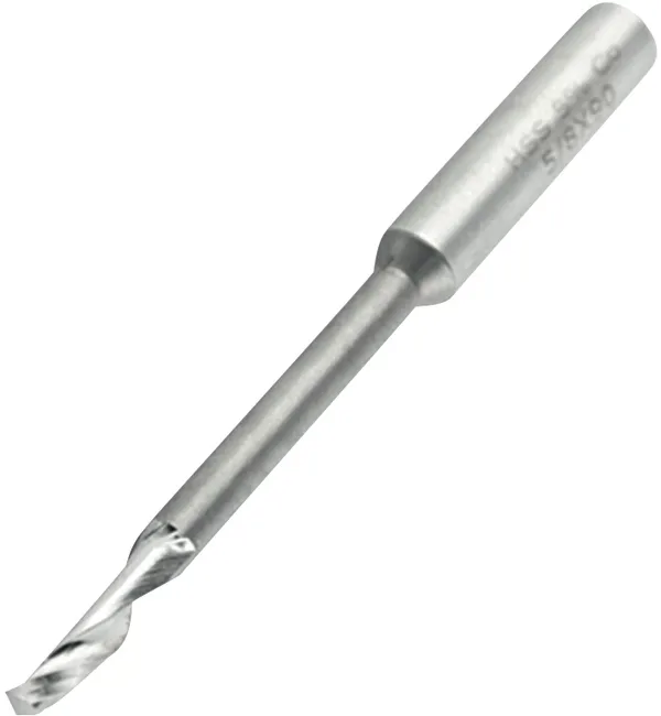 HS-E Einzahnfräser Alu, mit Halsfreischliff, D=8mm, NL=30/70mm, GL=100mm, S=8mm, RL