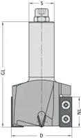 WPL Nut- und Planfräser Z2+2, D=40mm, NL=30mm, GL=90mm, S=20mm, R