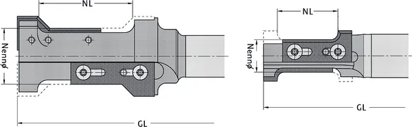 WPL Abrund- / Fasefräser Z1+1, Gr.1, D=34mm, NL=40mm, GL=113mm, S=25mm, R, ohne Messer