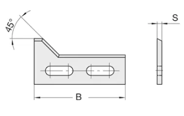 HW Profilmesser zu WPL Abrund- und Fasefräser, 45°, Gr.1, unten