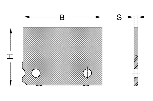 VHM Blankett - unprofiliert, 40x36x2mm, PT=17mm