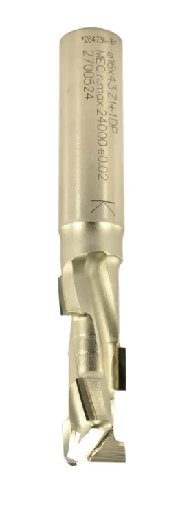 DP Schaftfräser Z1+1, D=25mm, NL=65mm, GL=125mm, S=20mm, R