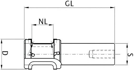 DP Profilfräser R3 Z2, D=30mm, NL=16mm, GL=80mm, S=20mm, L