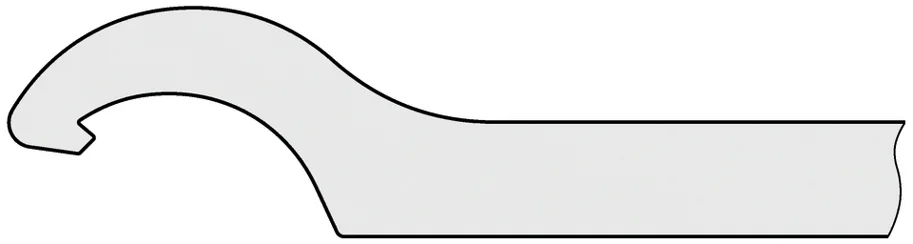 Hakenschlüssel für Spannmutter M40x1.5