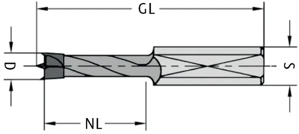 HW Dübelbohrer, D=6mm, NL=44mm, GL=77mm, S=10x30mm, R